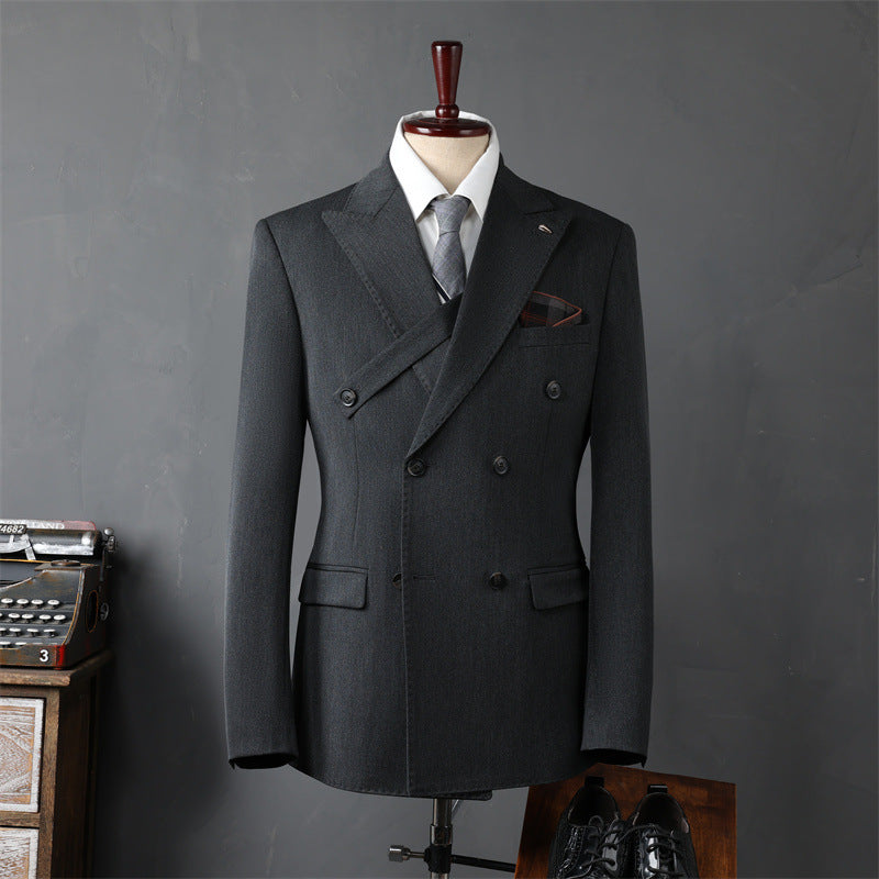 Men's Double Breasted Suit Business