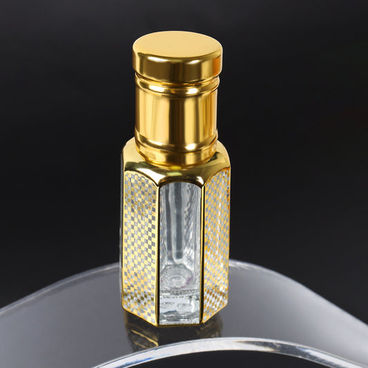 Gold Mosaic Drop Stick Perfume Transparent Electroplating Essential Oil Glass Bottle